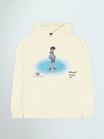 Town Team - Kids' Oversized printed Boys Sweatshirts OFF WHIT