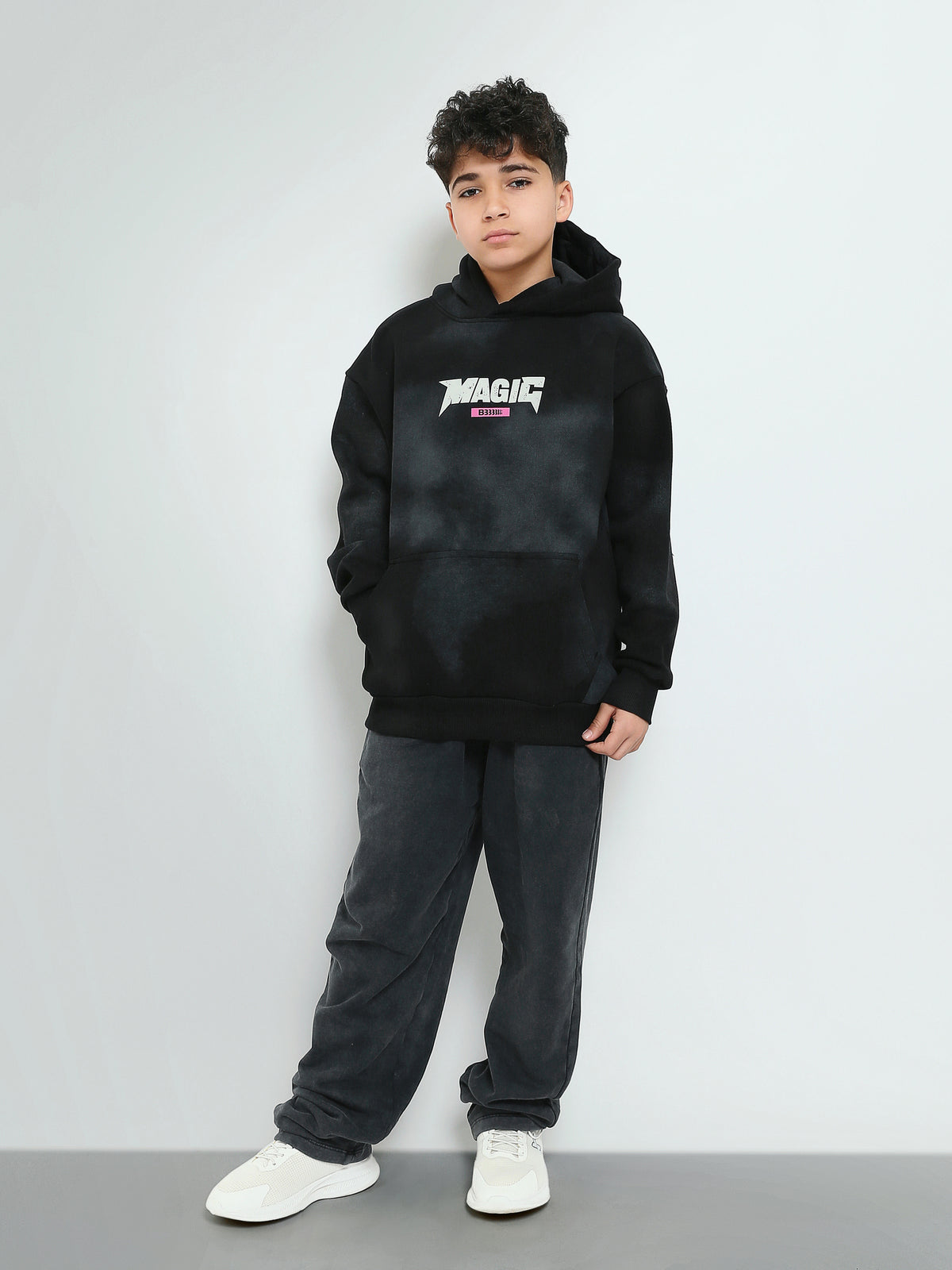 Town Team - Kids' Oversized printed Boys Sweatshirts Black