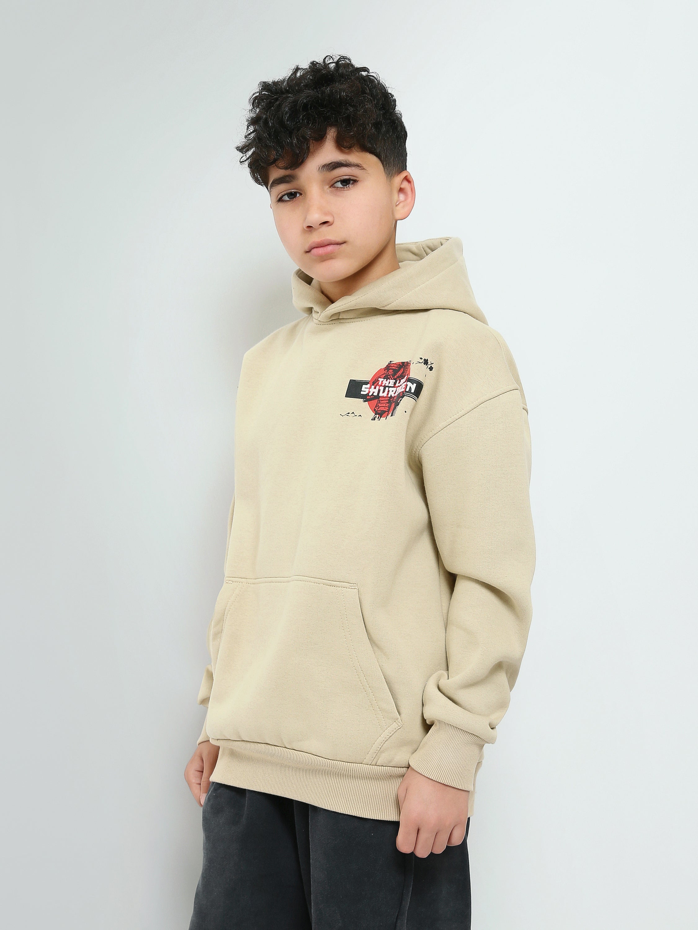 Town Team - Kids' Oversized printed Boys Sweatshirts Beige