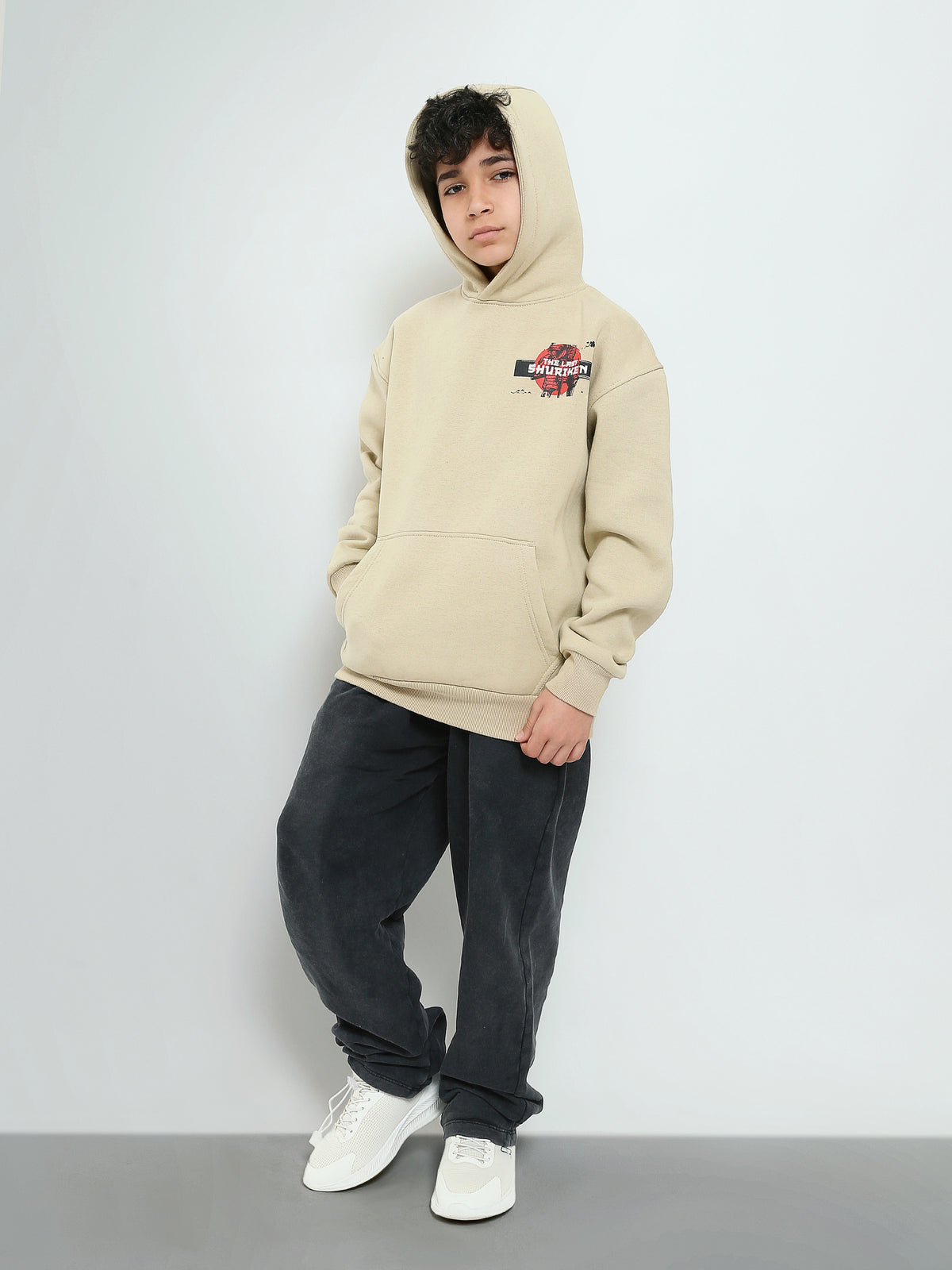 Town Team - Kids' Oversized printed Boys Sweatshirts Beige