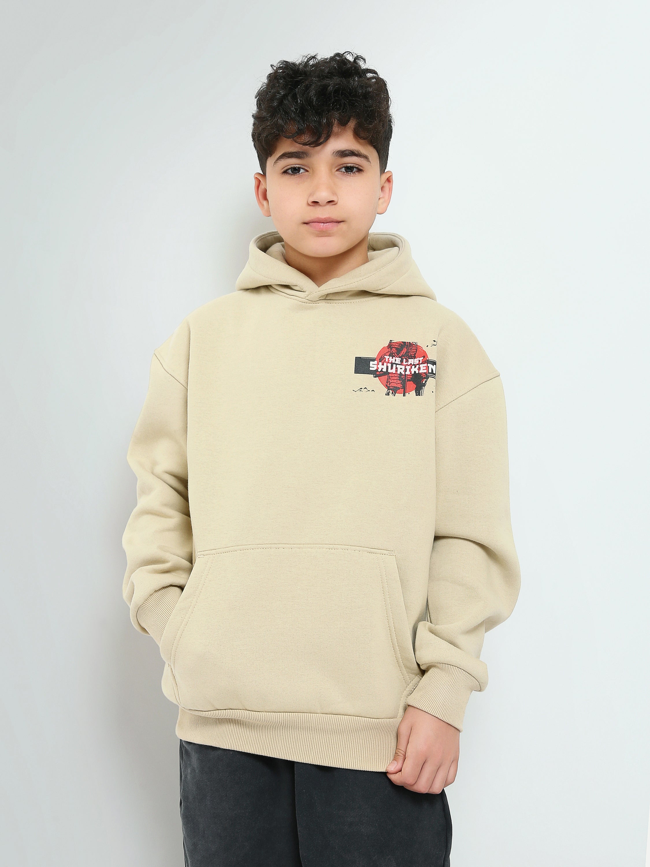 Town Team - Kids' Oversized printed Boys Sweatshirts Beige