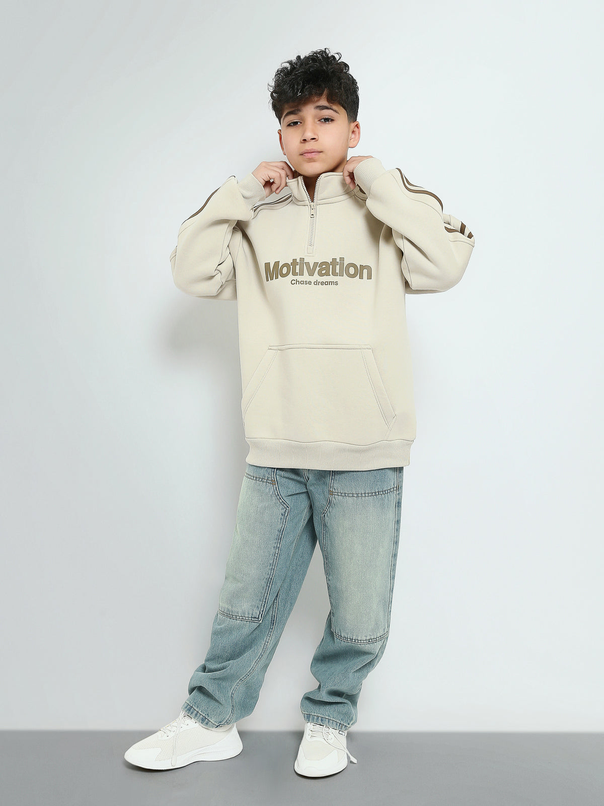 Town Team - Kids' Oversized printed Boys Sweatshirts D-Stone