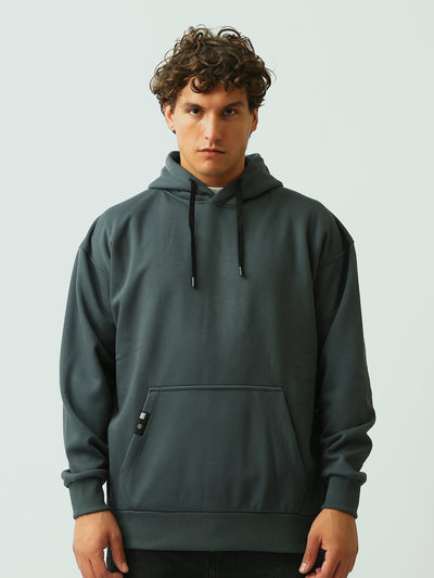 Town Team - Men's Relaxed plain Sweatshirts D-GREEN Mixed fabric