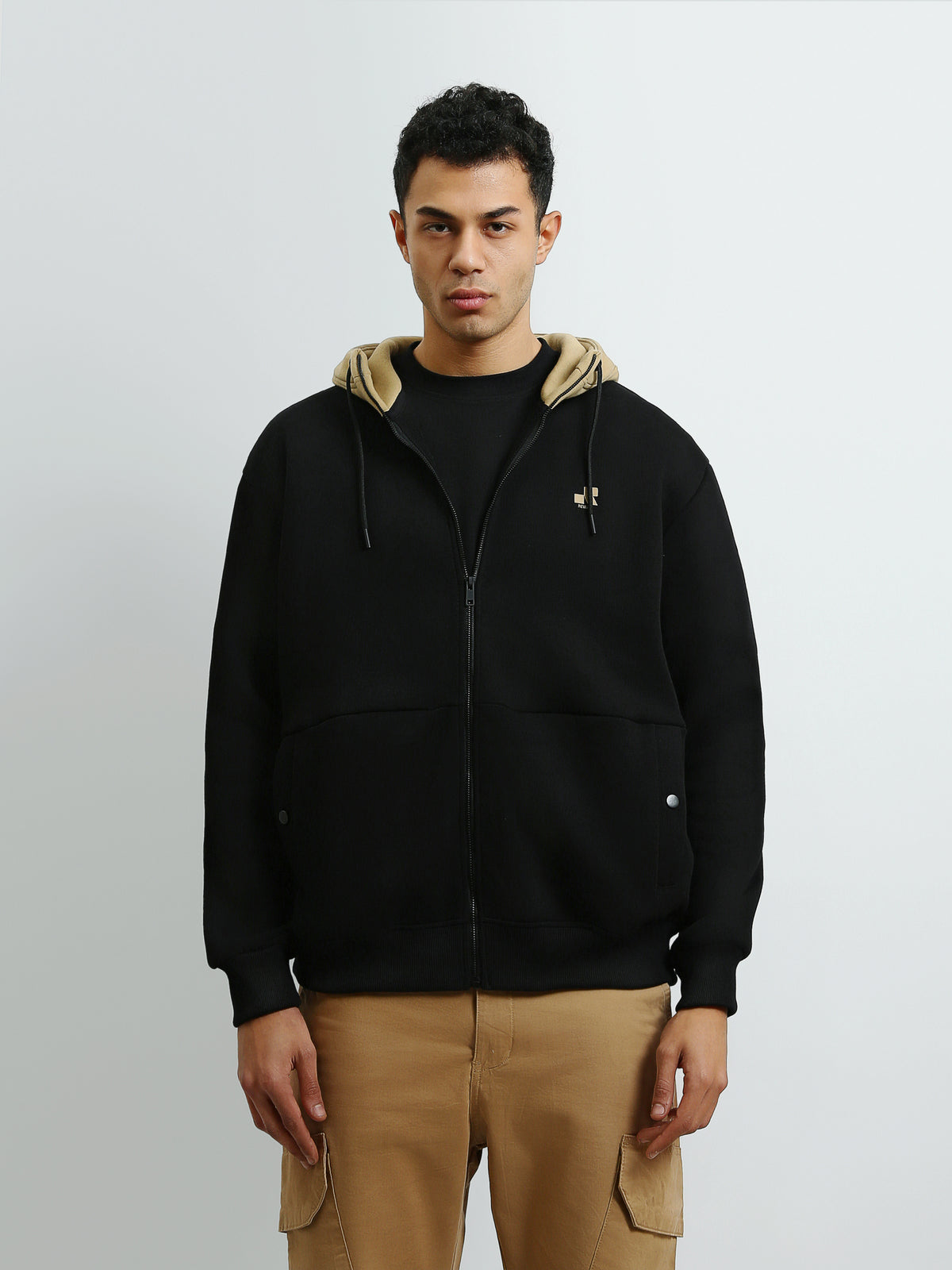 Town Team - Men's Oversized printed Sweatshirts STN/BEG Cotton Blend