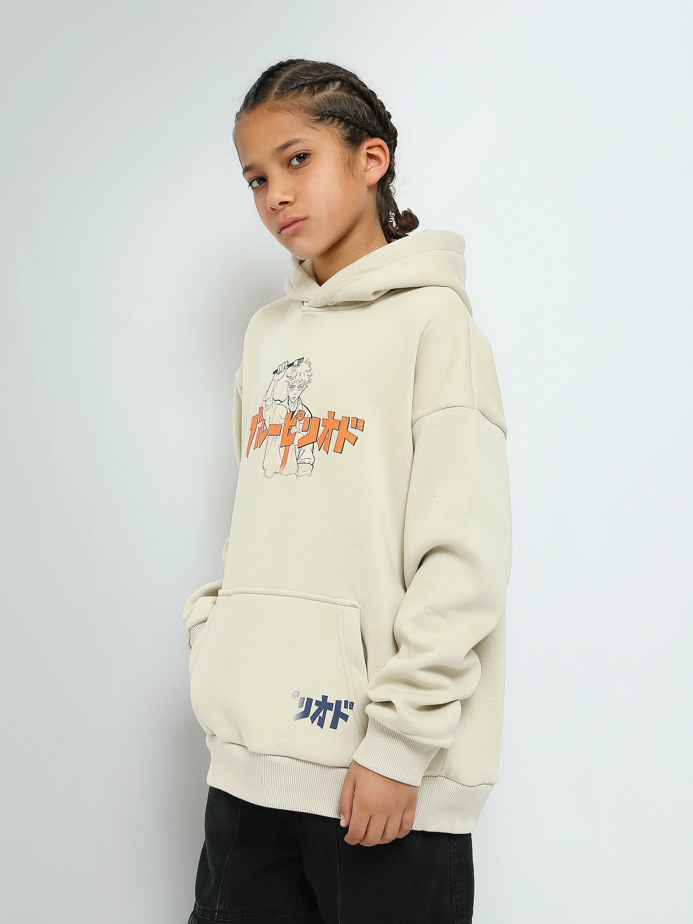 Town Team - Kids' Oversized printed Boys Sweatshirts Beige