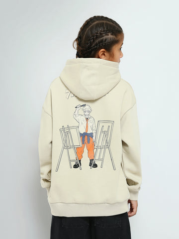 Town Team - Kids' Oversized printed Boys Sweatshirts Beige