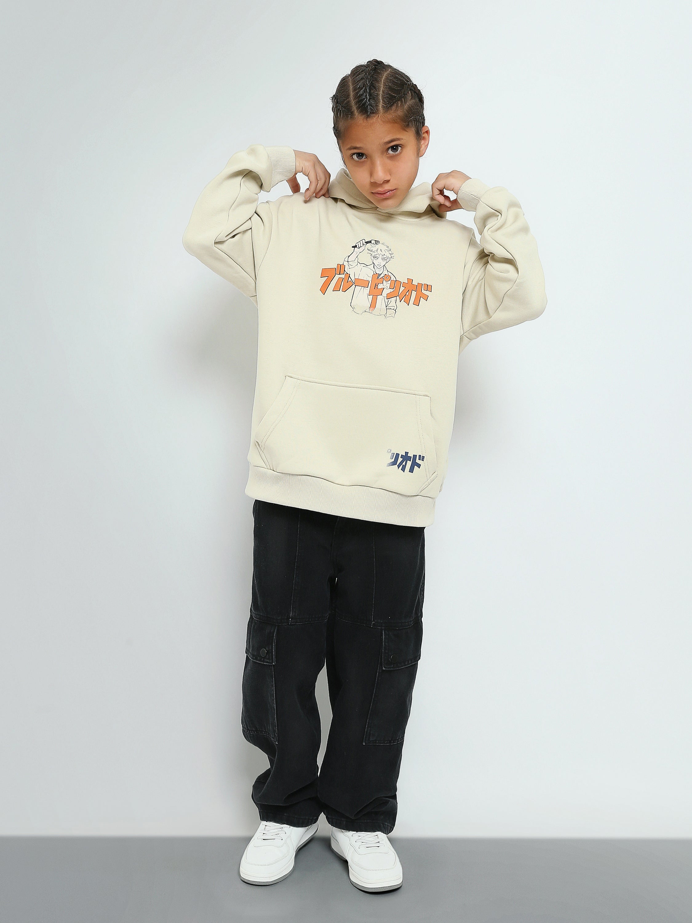 Town Team - Kids' Oversized printed Boys Sweatshirts Beige