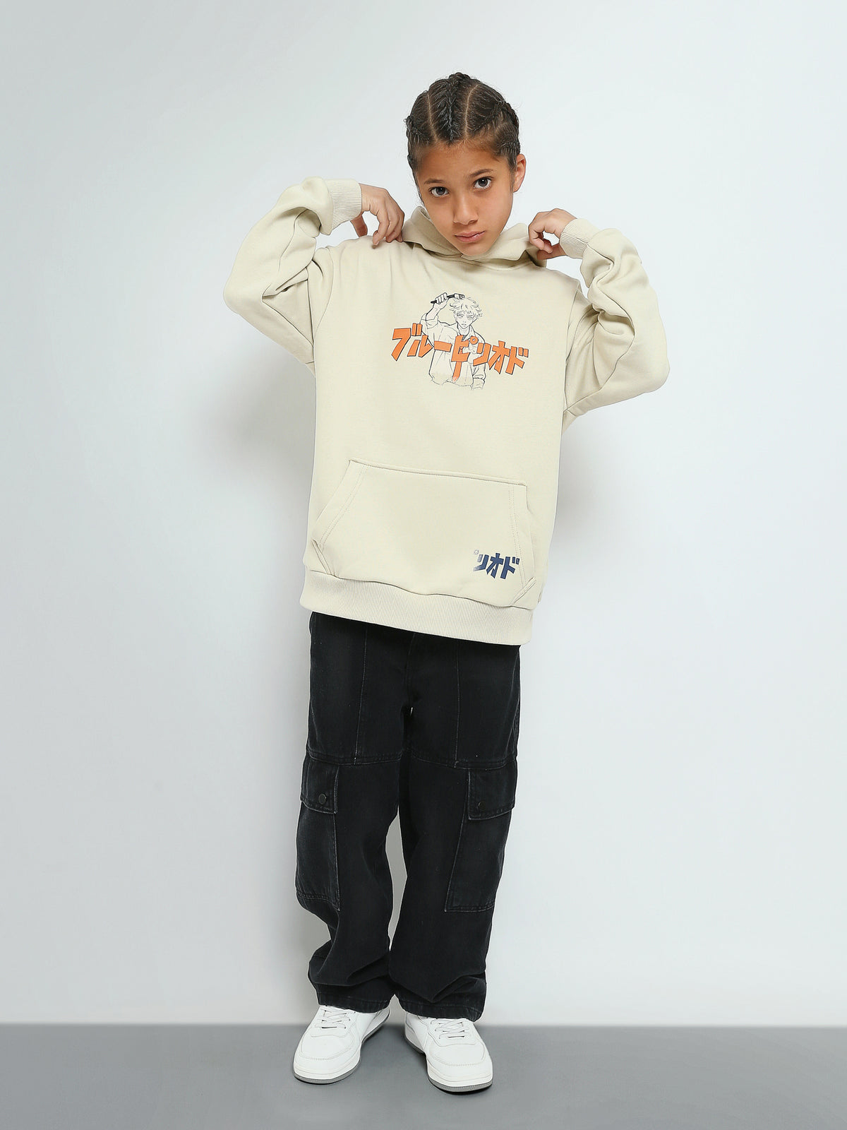 Town Team - Kids' Oversized printed Boys Sweatshirts Beige