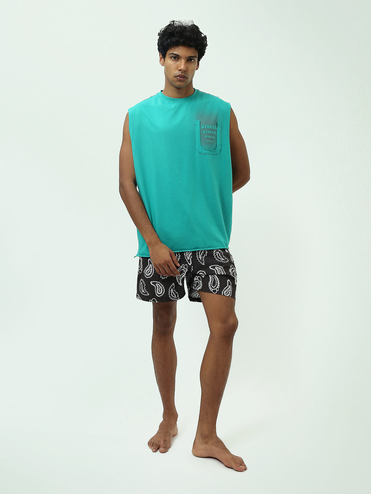 Town Team - Men's Oversized round-neck Tank tops Yellow Jersey