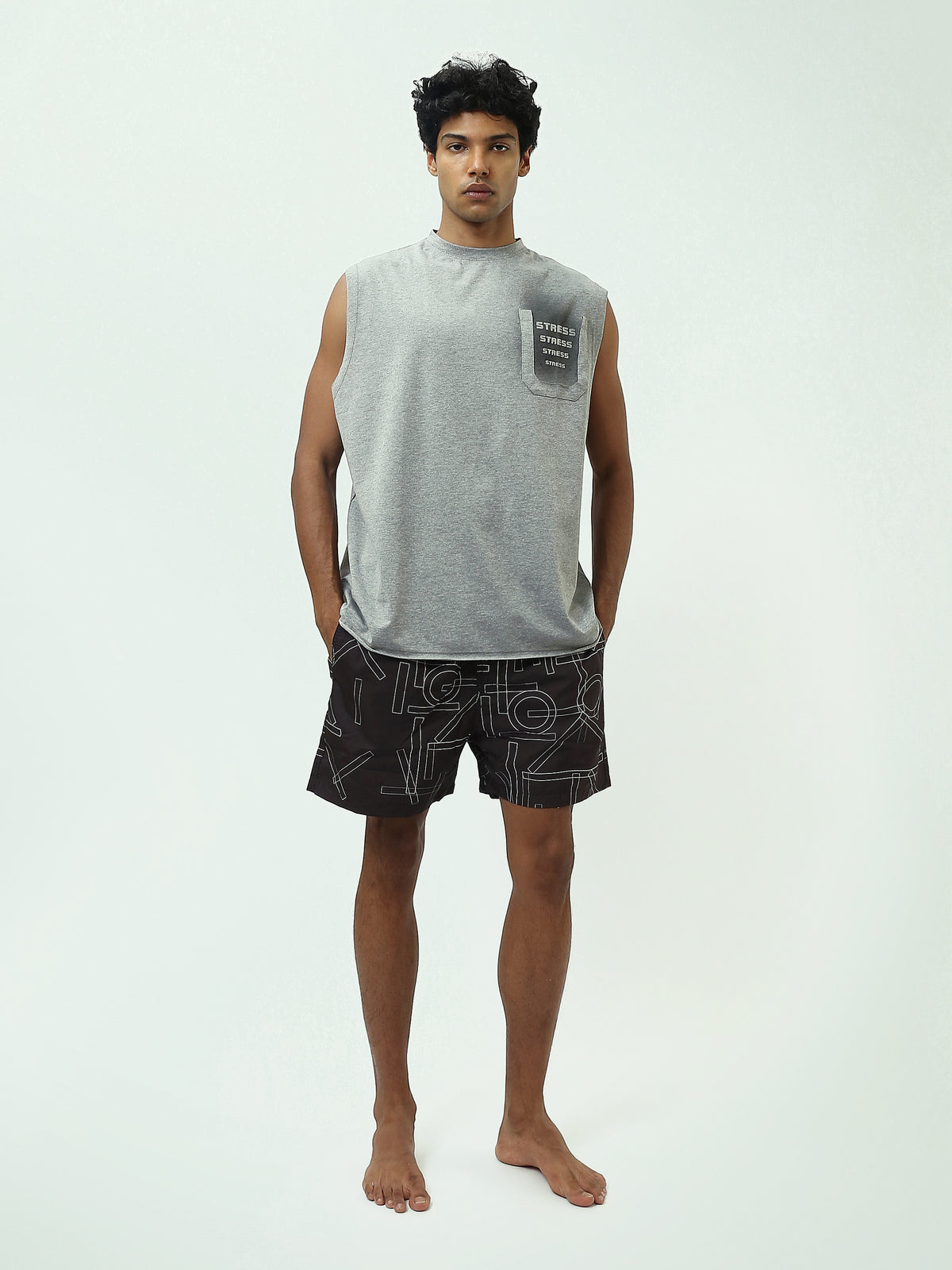 Town Team - Men's Oversized round-neck Tank tops Yellow Jersey
