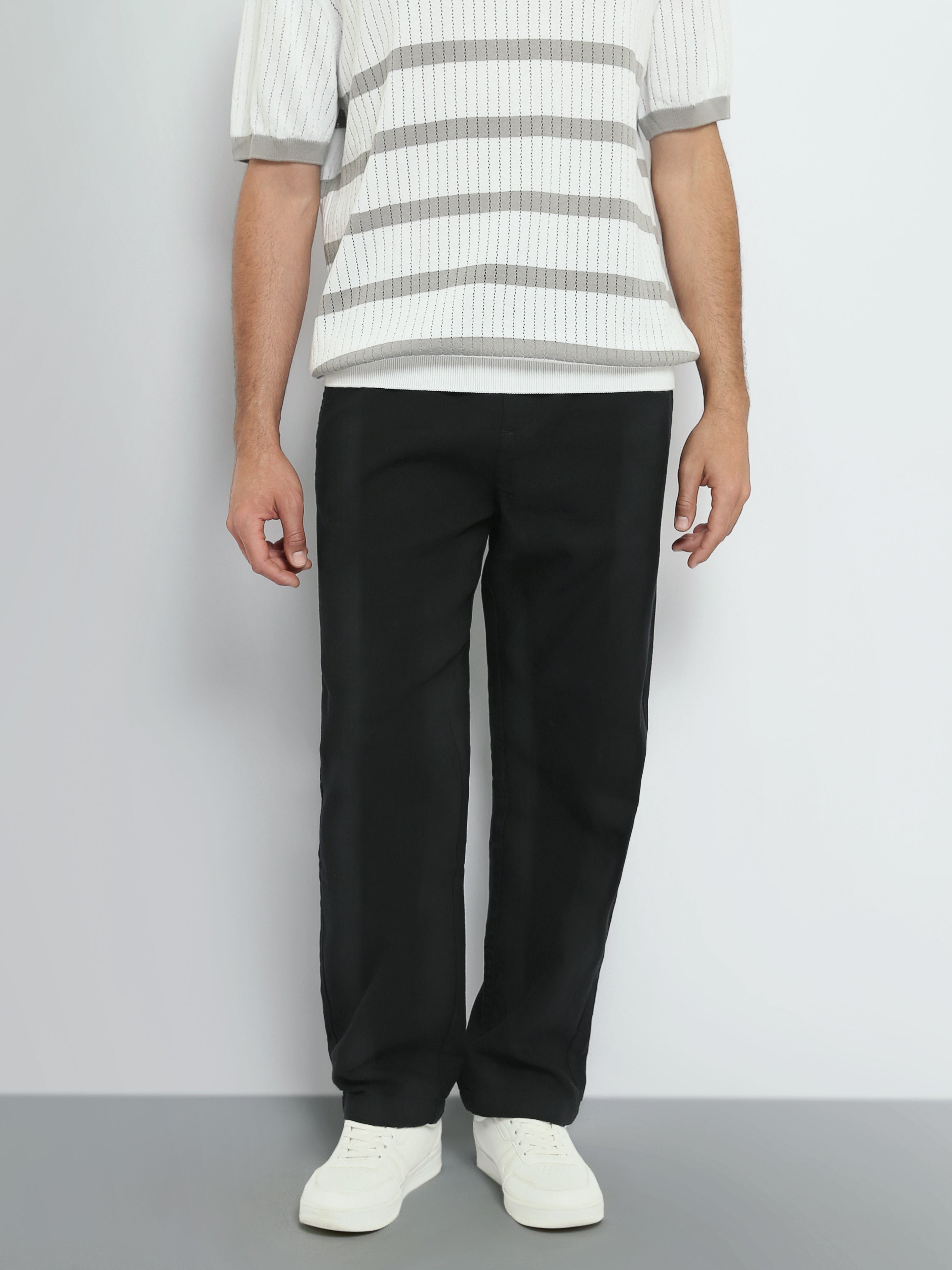 Town Team linen trousers side pocket regular fit OFF WHIT