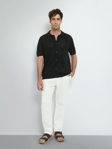 Town Team linen trousers side pocket regular fit OFF WHIT