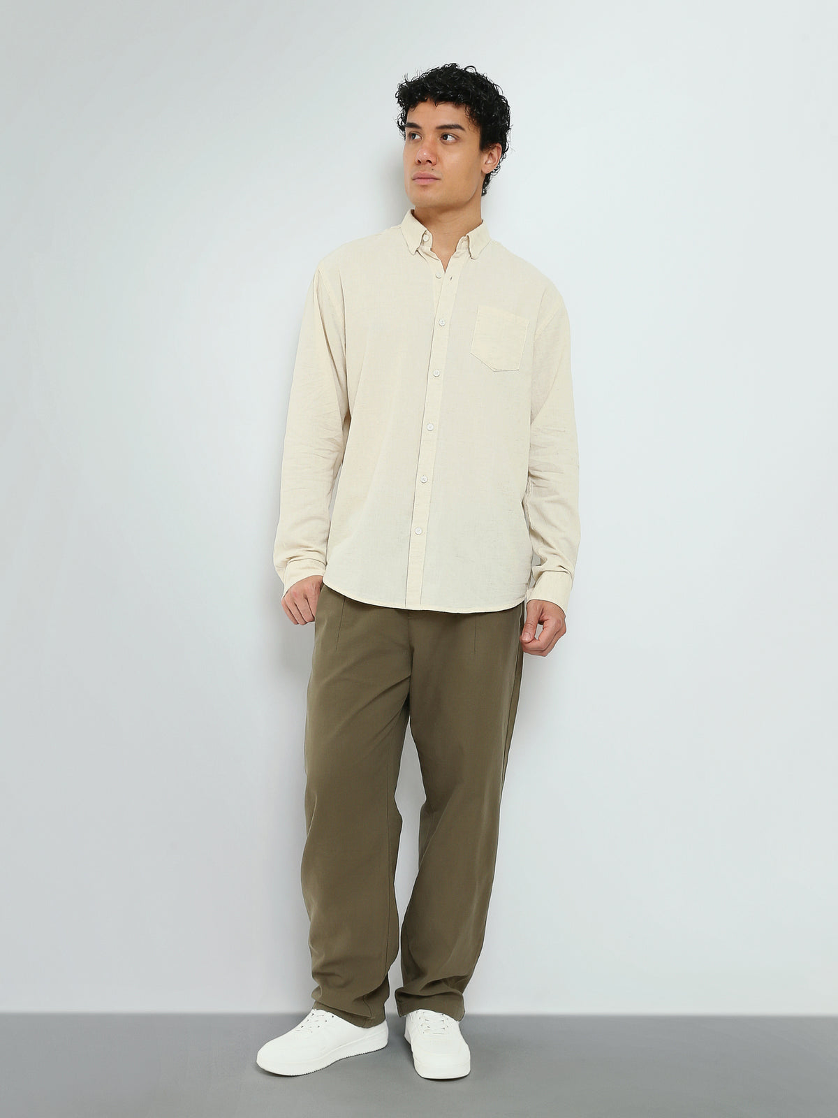 Town Team - Men's Relaxed side pocket Trousers Black Linen
