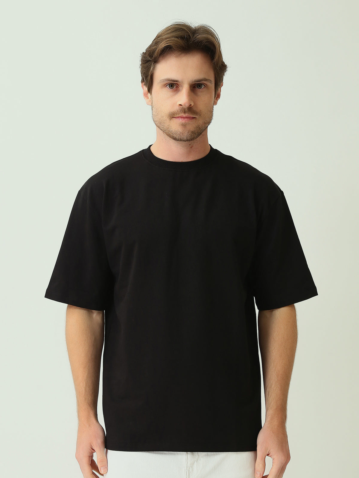 Town Team - Men's Regular round-neck T-shirts Beige Summer Melton