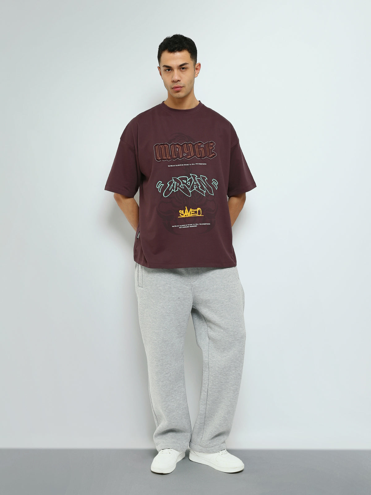 Town Team - Men's Relaxed round-neck T-shirts D-MAUVE Jersey