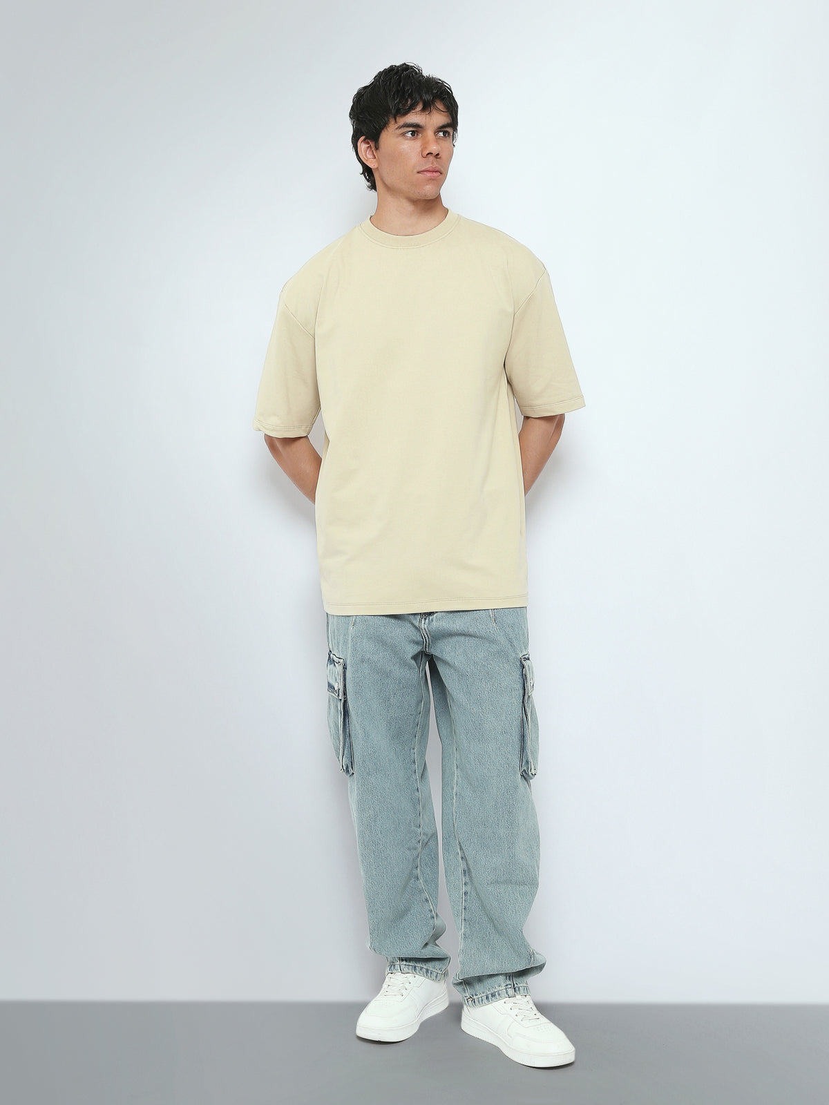 Town Team t-shirts round neck oversized fit Stone