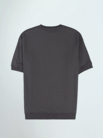 Town Team t-shirts round neck slouchy fit D-GREY