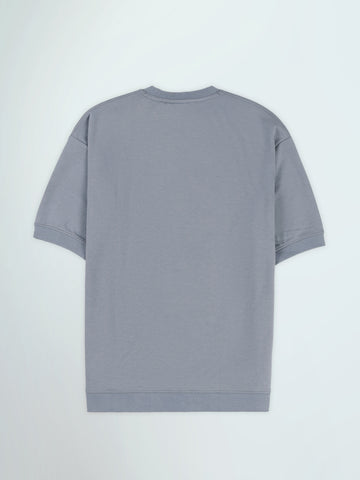 Town Team t-shirts round neck slouchy fit D-GREY