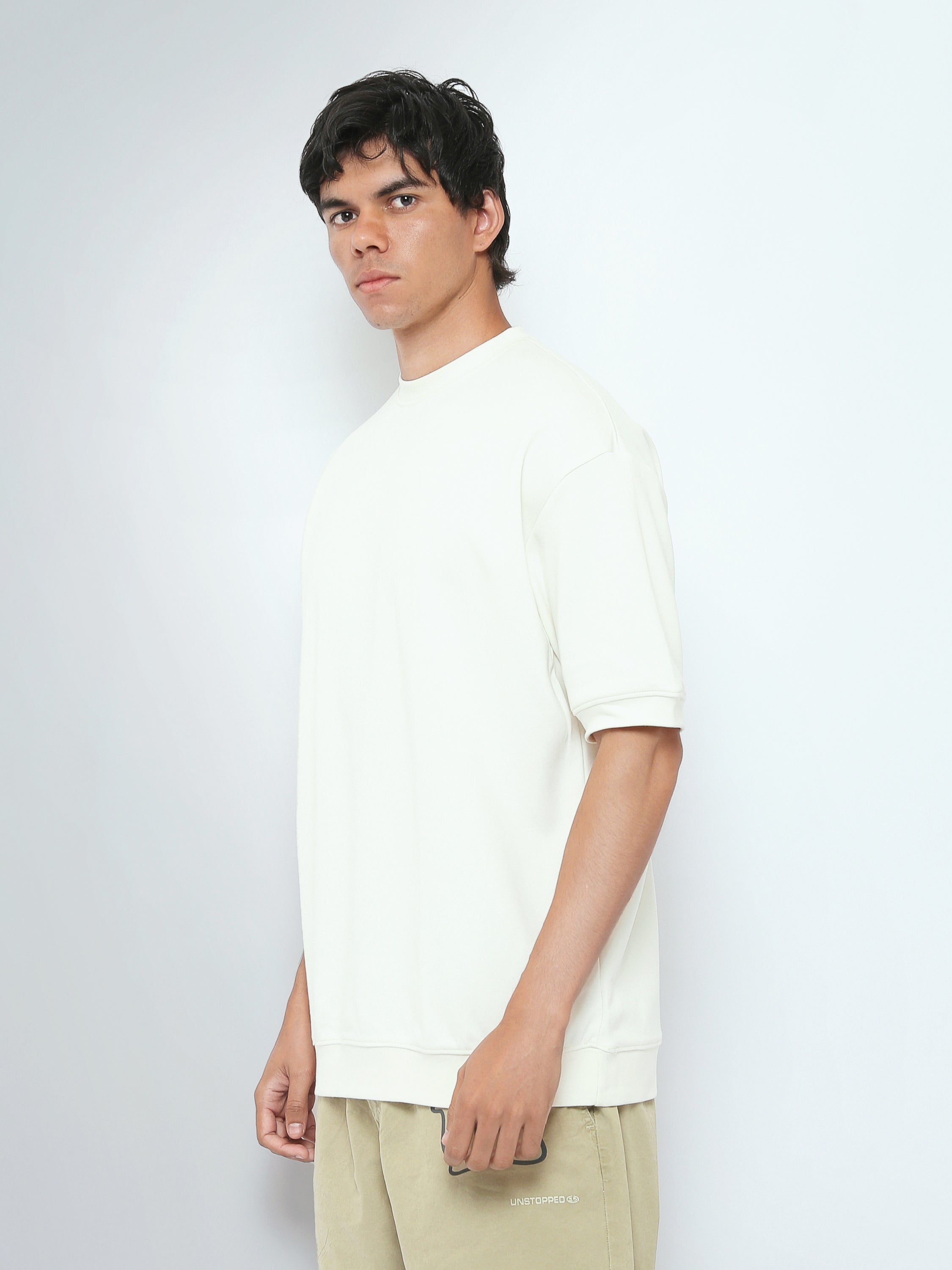 Town Team t-shirts round neck slouchy fit D-GREY
