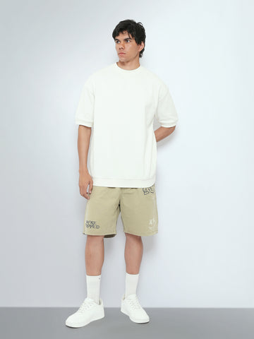 Town Team t-shirts round neck slouchy fit D-GREY