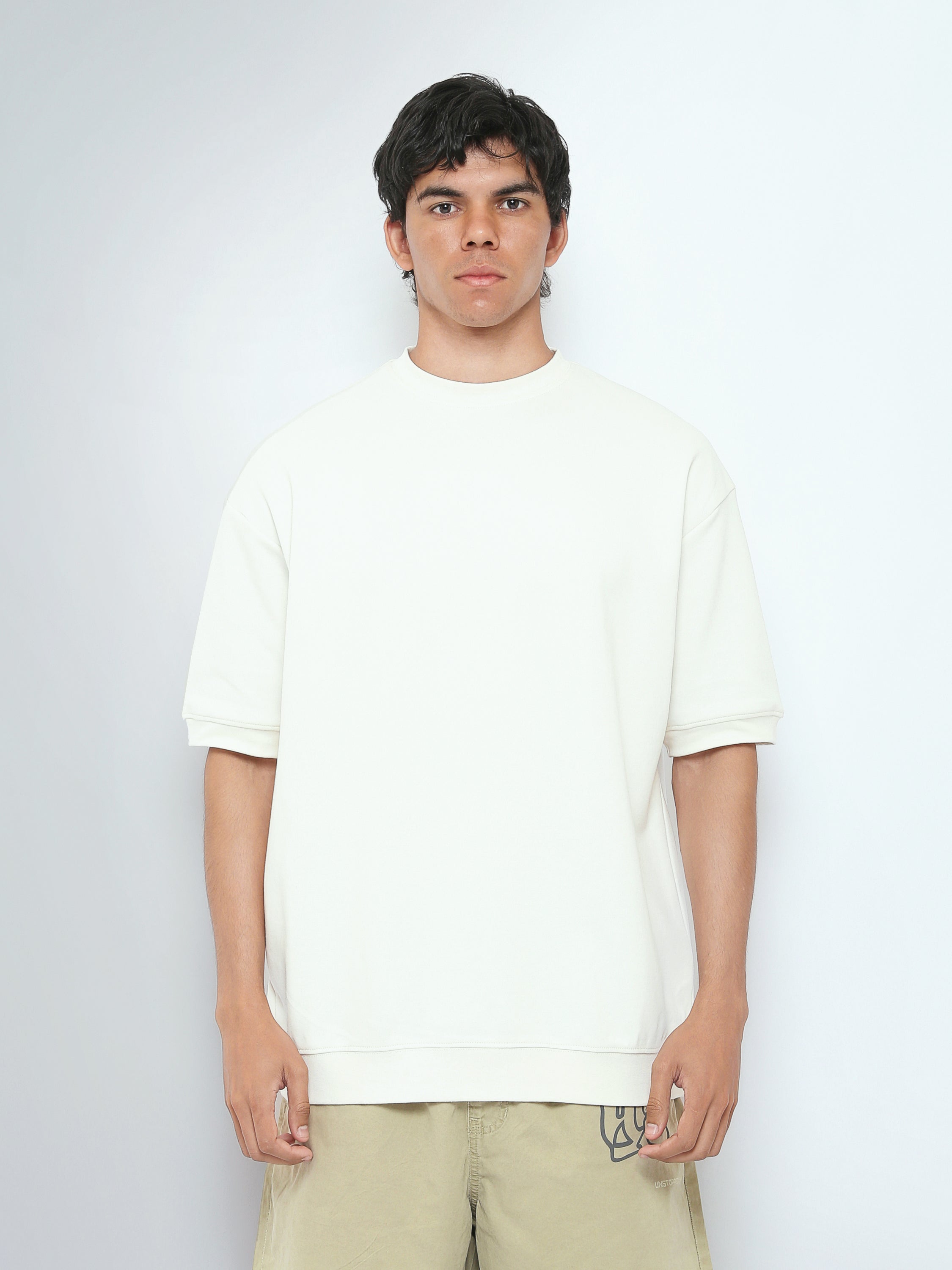 Town Team t-shirts round neck slouchy fit D-GREY