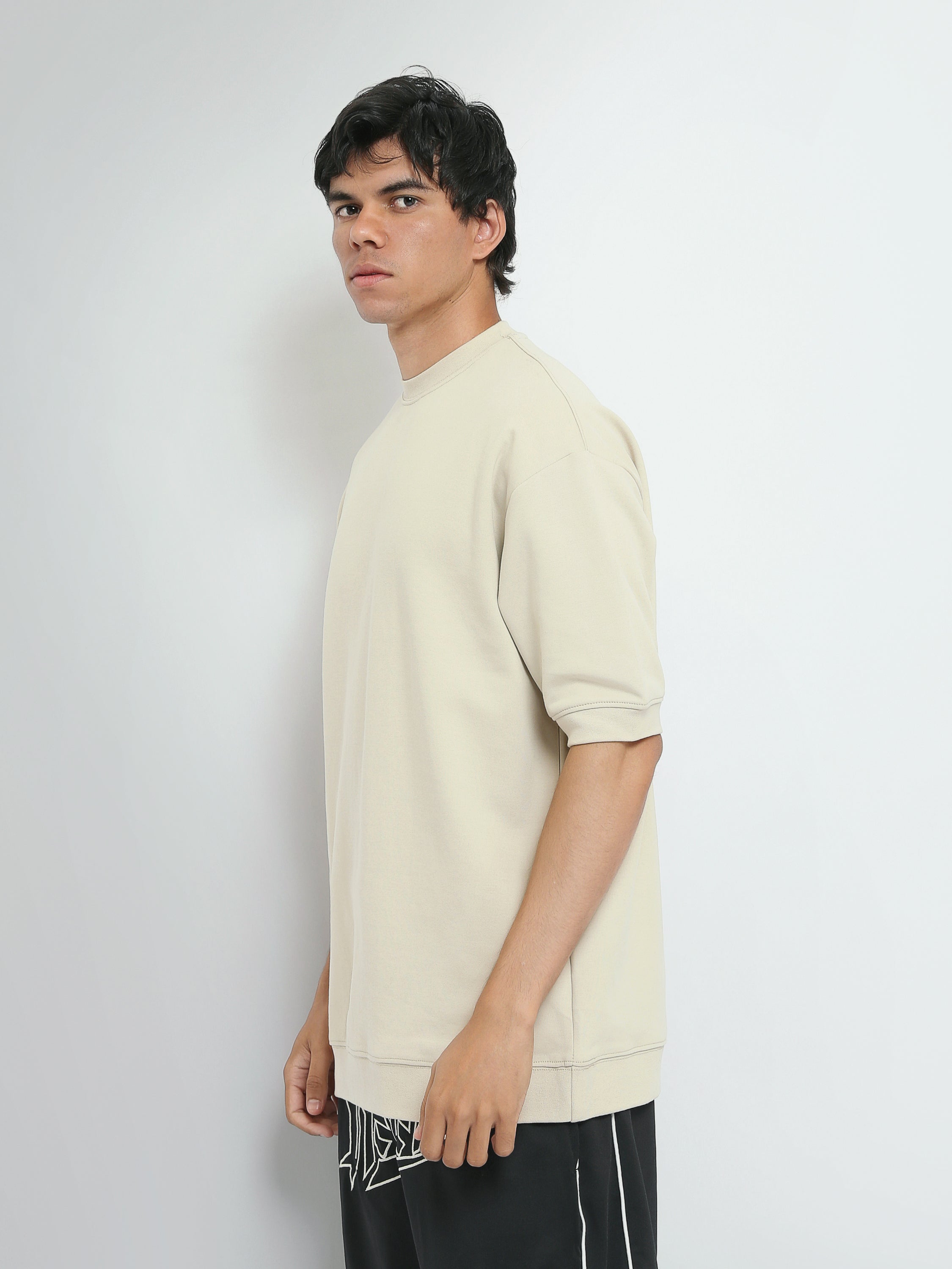Town Team t-shirts round neck slouchy fit D-GREY