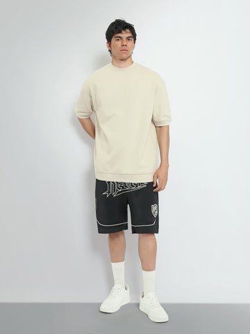 Town Team t-shirts round neck slouchy fit D-GREY