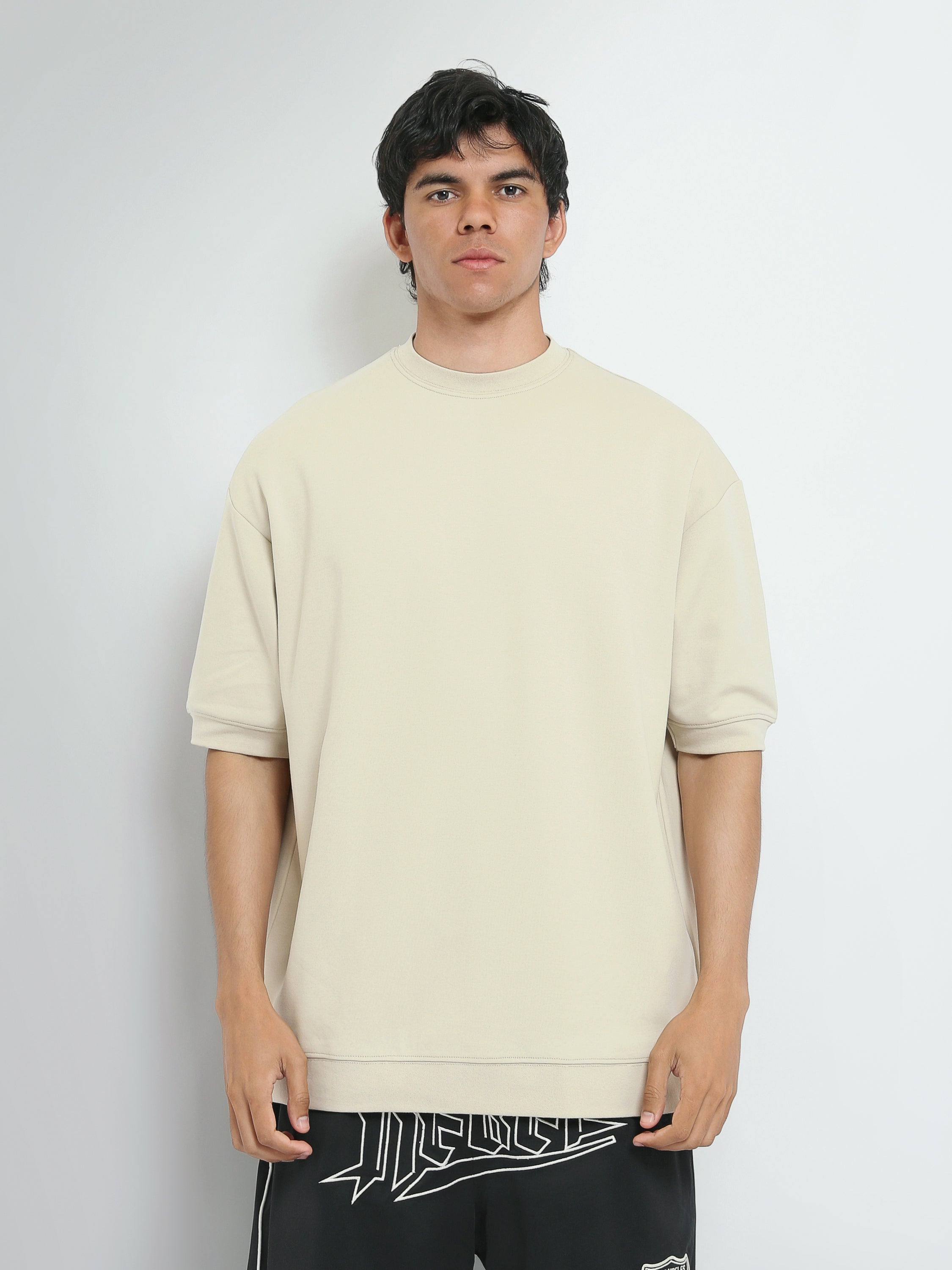 Town Team t-shirts round neck slouchy fit D-GREY