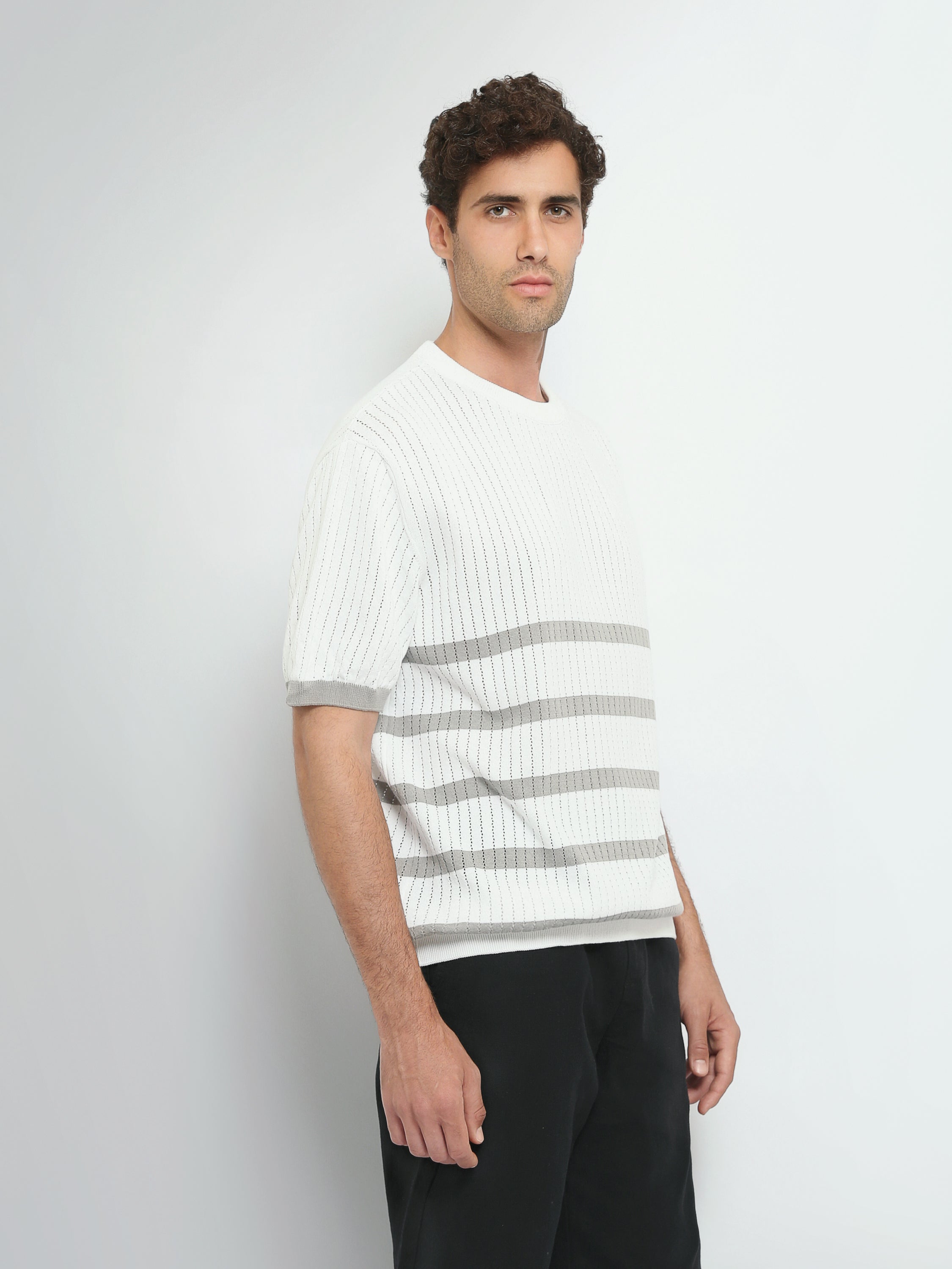 Town Team t-shirts round neck regular fit WHT/GRY
