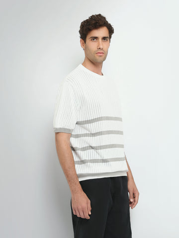 Town Team t-shirts round neck regular fit WHT/GRY
