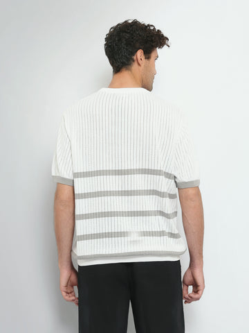 Town Team t-shirts round neck regular fit WHT/GRY
