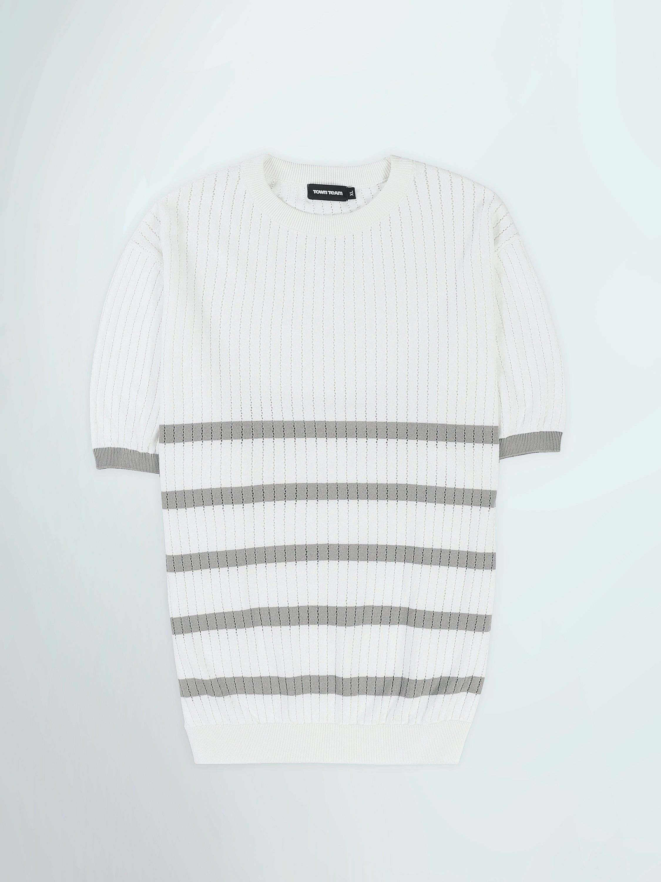 Town Team t-shirts round neck regular fit WHT/GRY