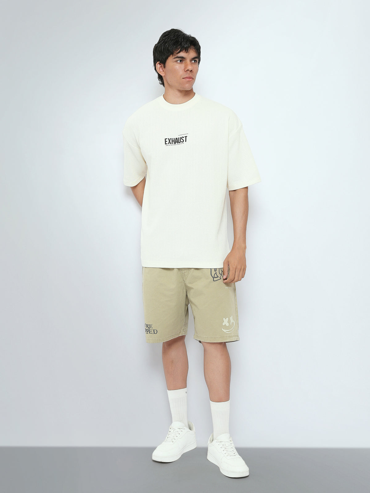 Town Team t-shirts round neck slouchy fit OFF WHIT