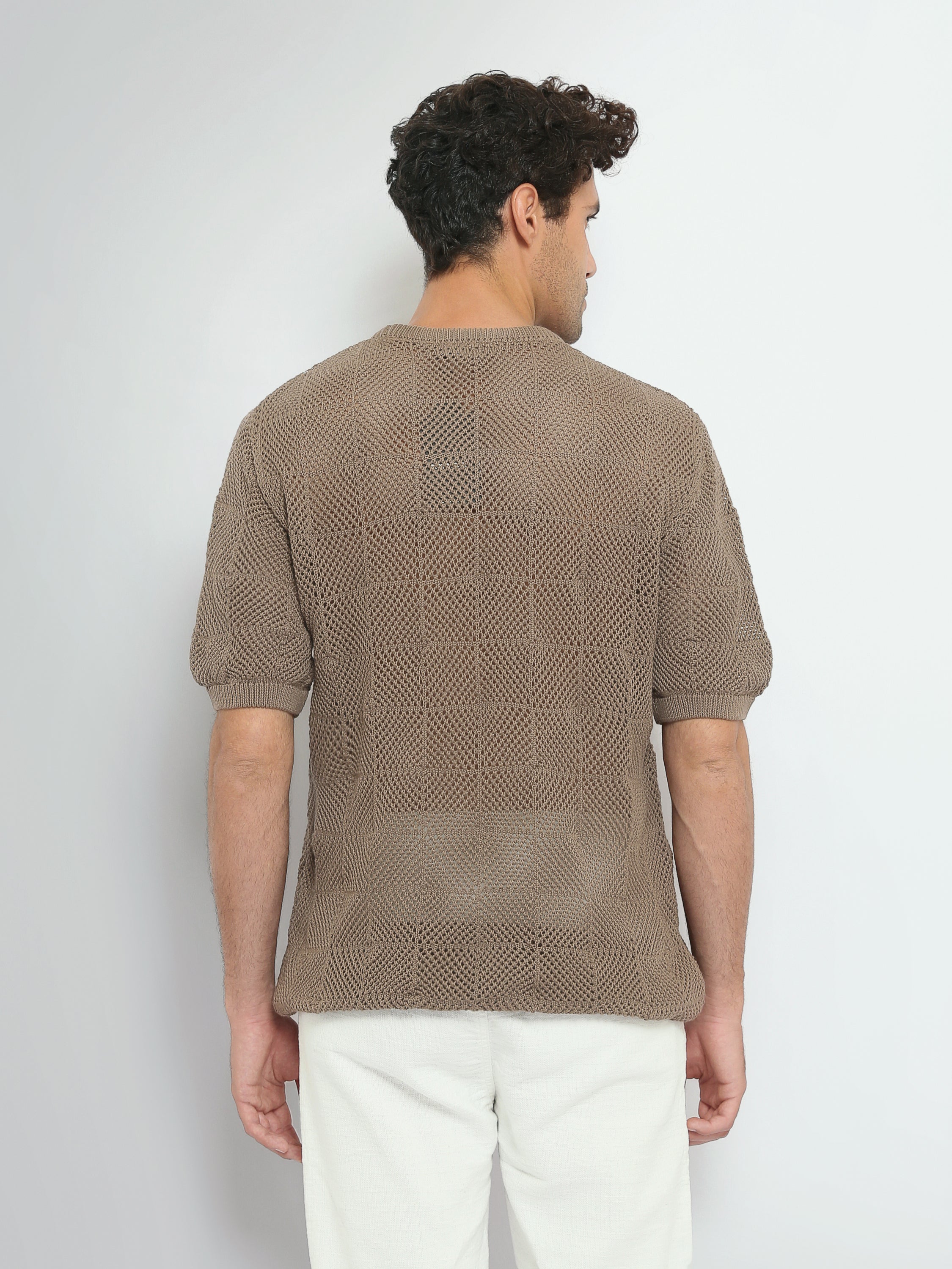 Town Team t-shirts round neck regular fit Khaki