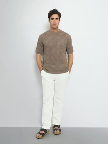 Town Team t-shirts round neck regular fit Khaki
