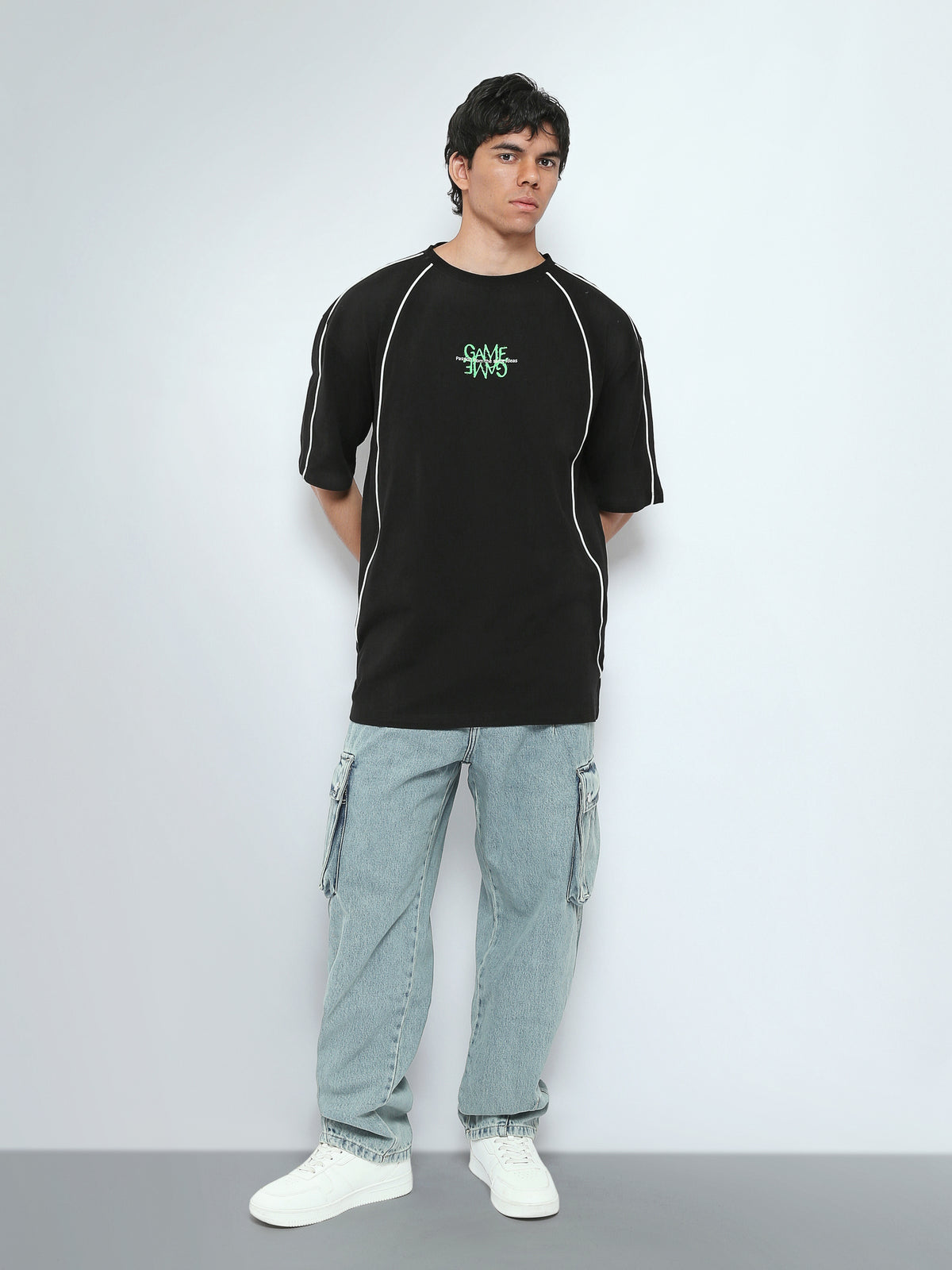 Town Team t-shirts round neck oversized fit Black