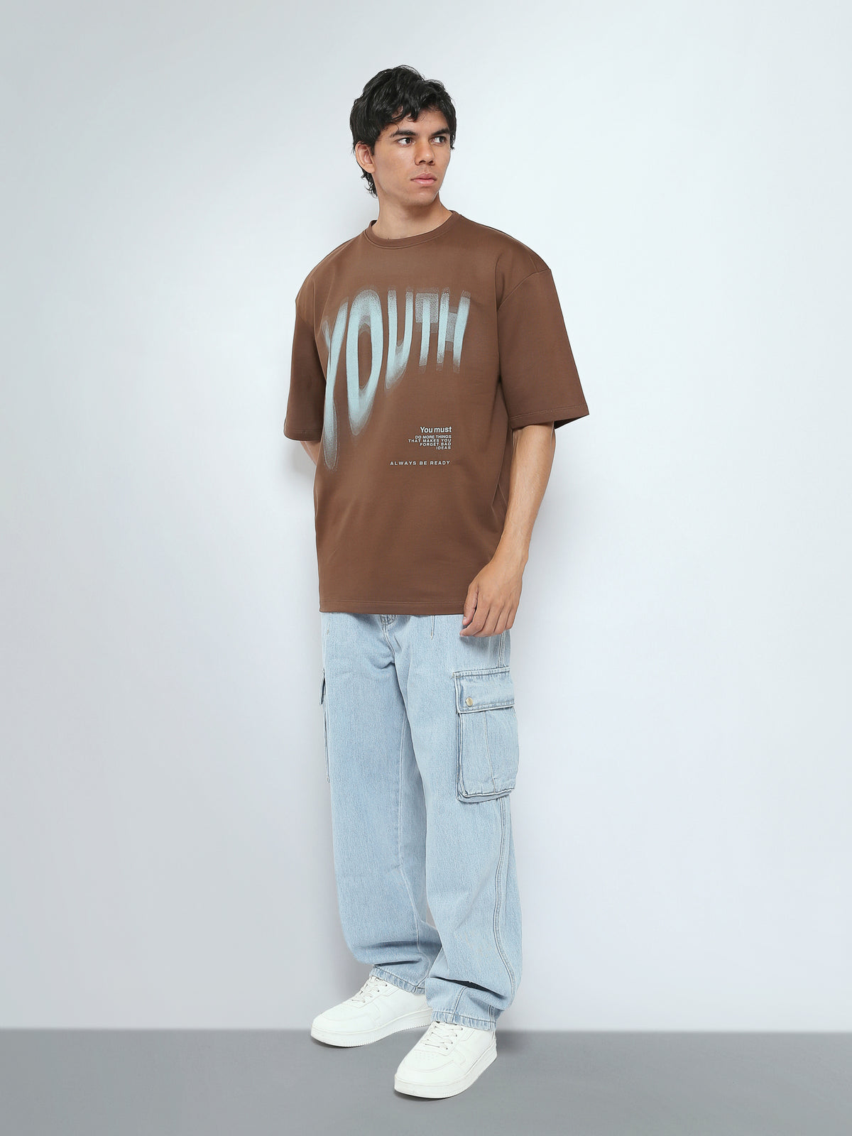 Town Team t-shirts round neck oversized fit Brown