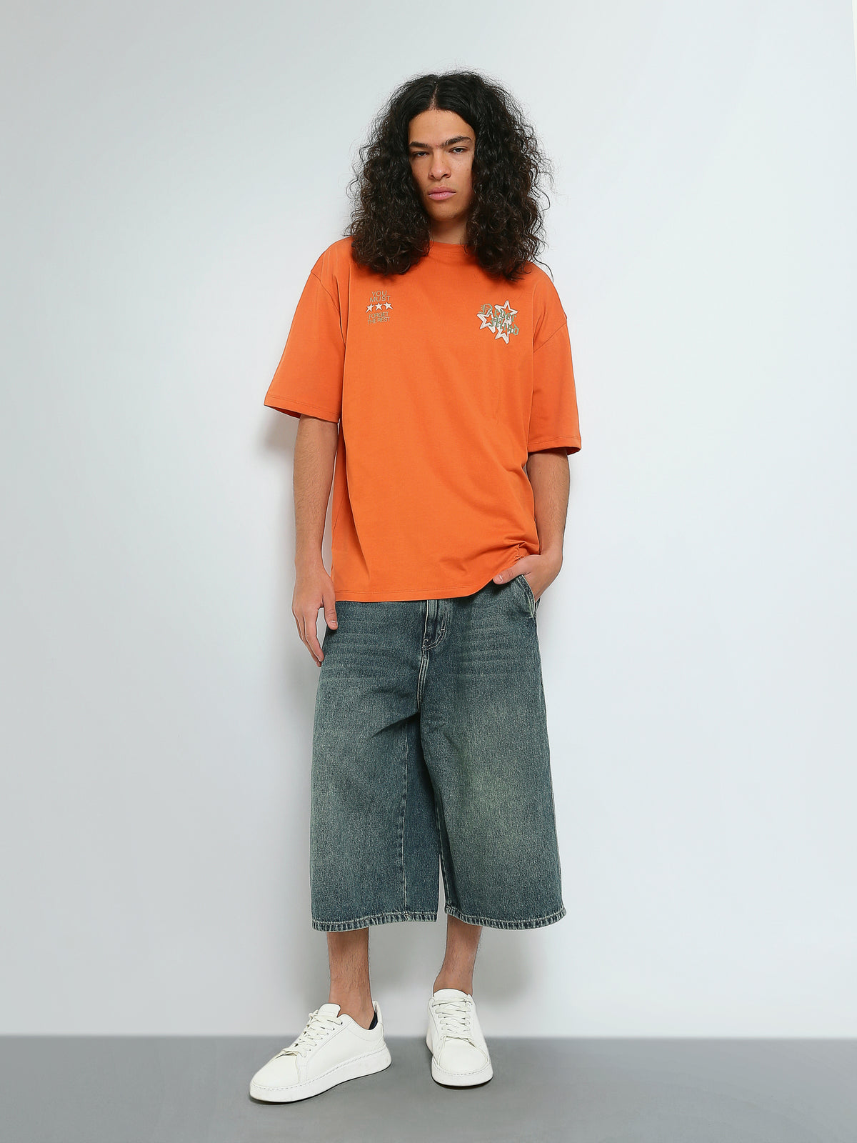 Town Team - Men's Oversized round-neck T-shirts BURN ORG Summer Melton