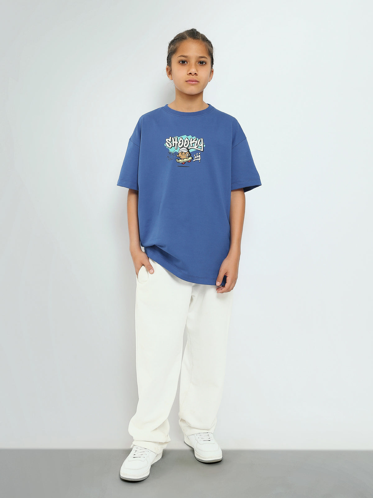 Town Team - Men's Oversized round-neck Teens Boys T-shirts Blue Summer Melton
