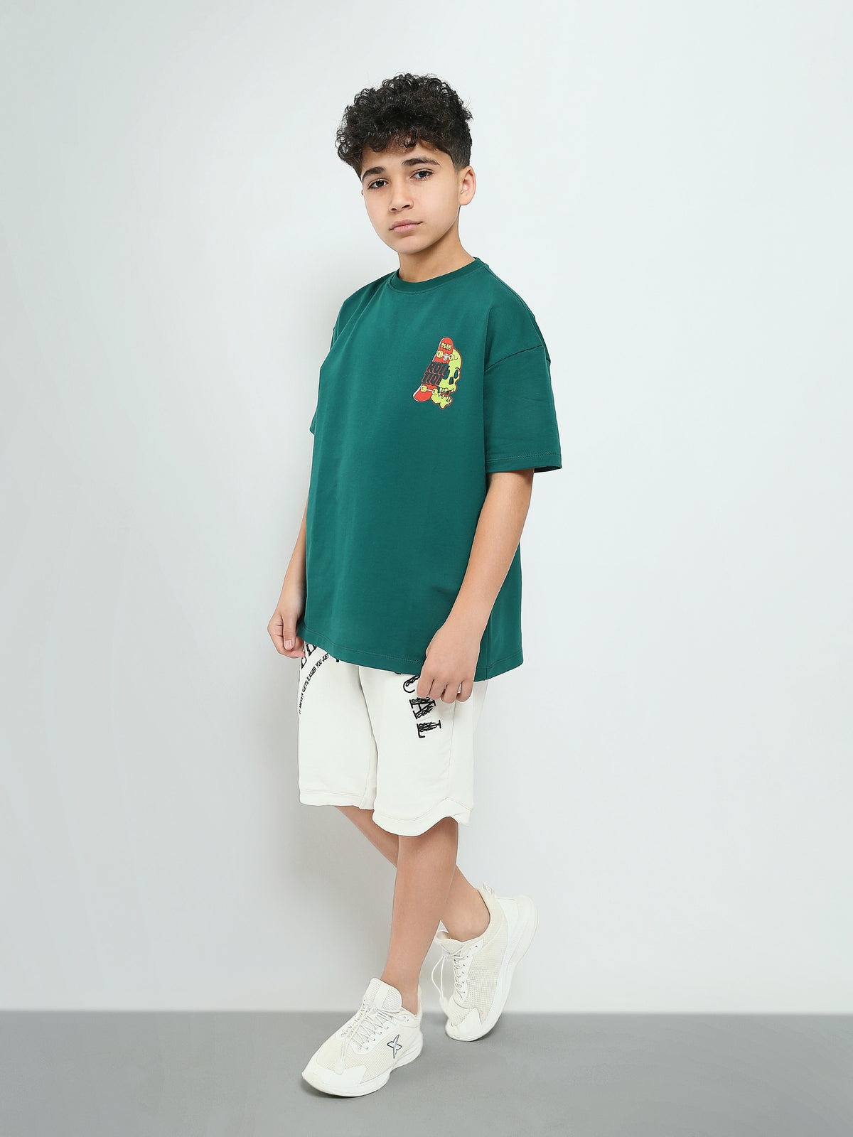 Town Team - Kids' Oversized round-neck Boys T-shirts Green Summer Melton