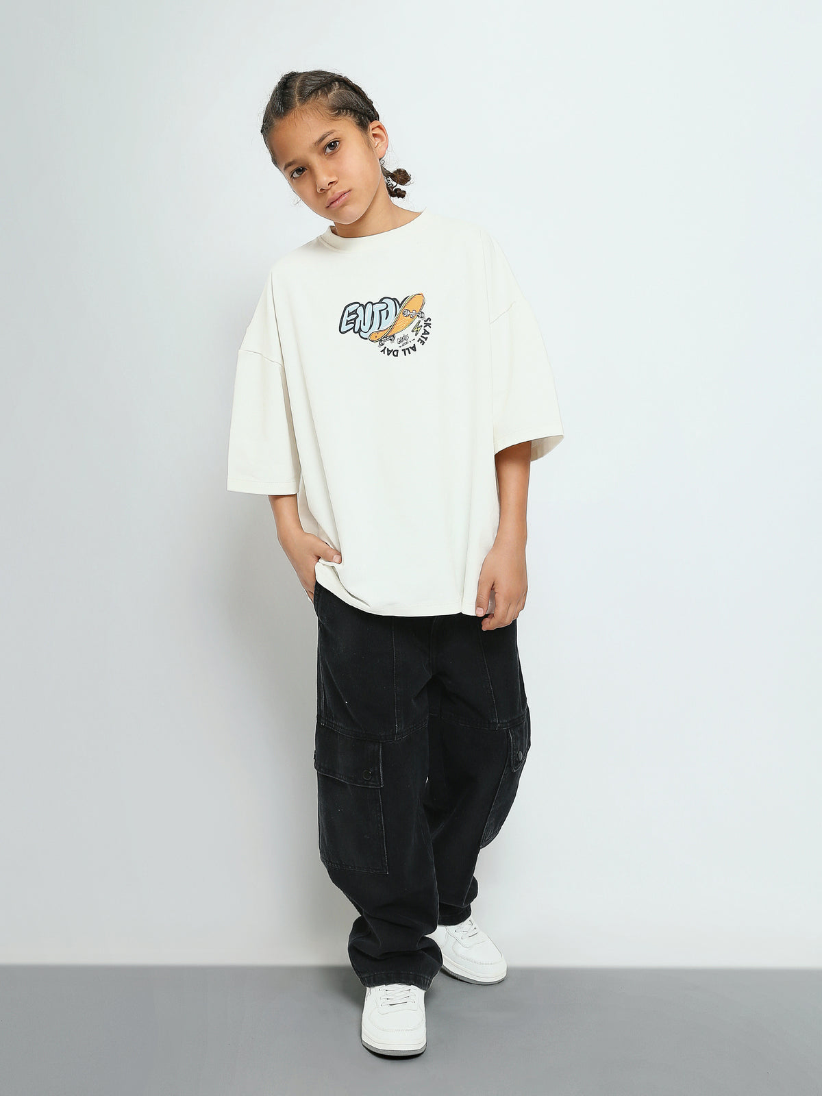 Town Team - Kids' Loose round-neck Boys T-shirts OFF WHIT Summer Melton