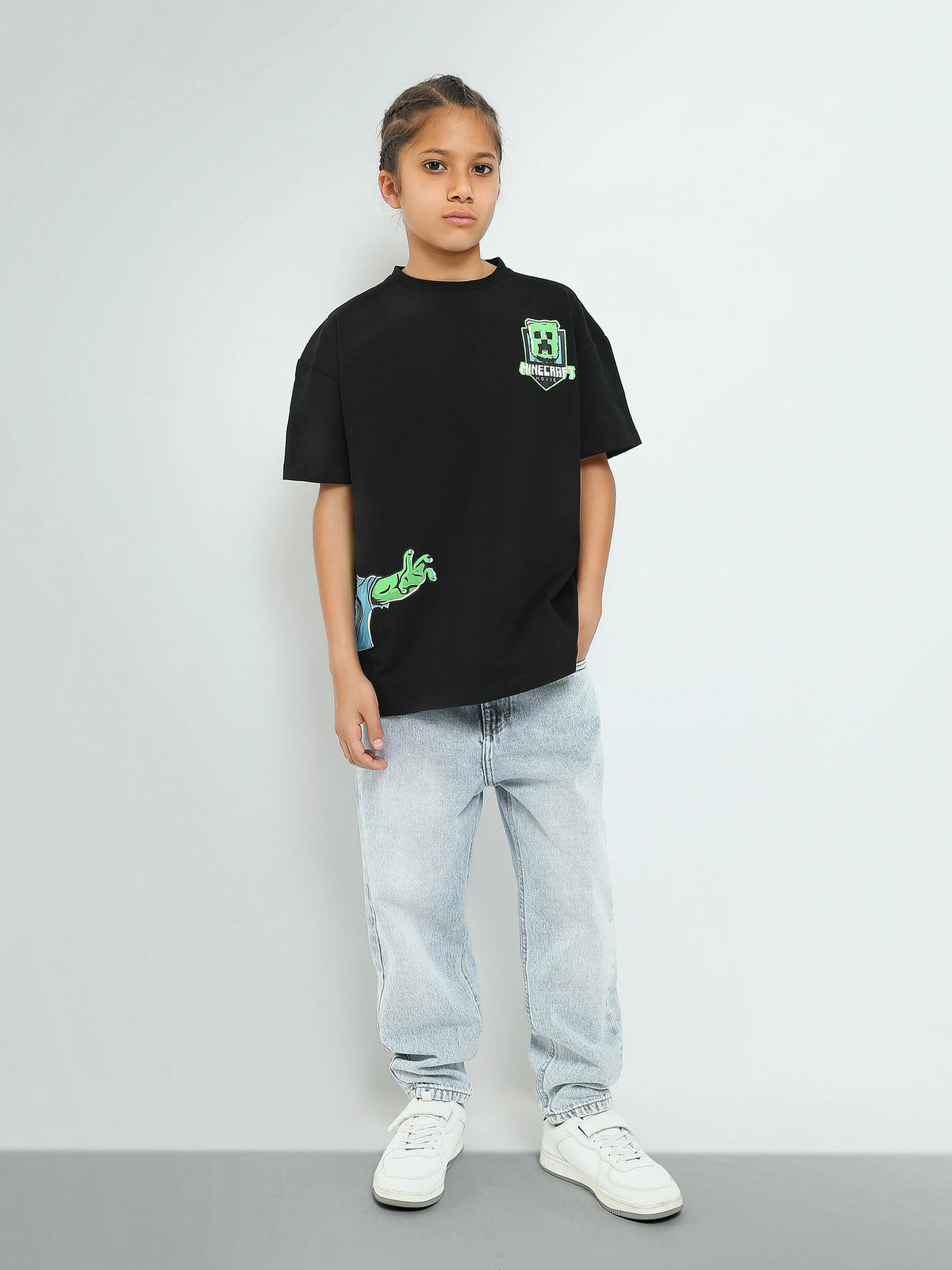 Town Team - Kids' Oversized round-neck Boys T-shirts Black Summer Melton