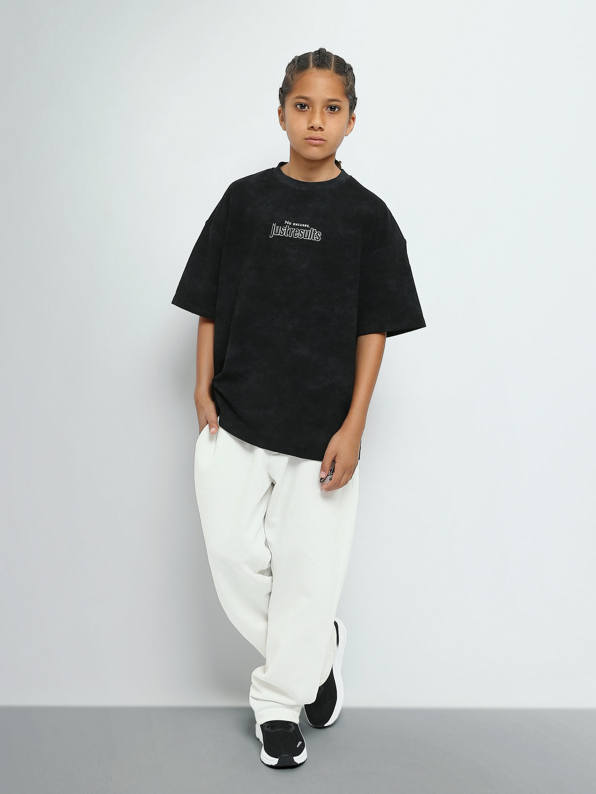 Town Team - Men's Loose V-neck Teens Boys T-shirts Black Mixed fabric