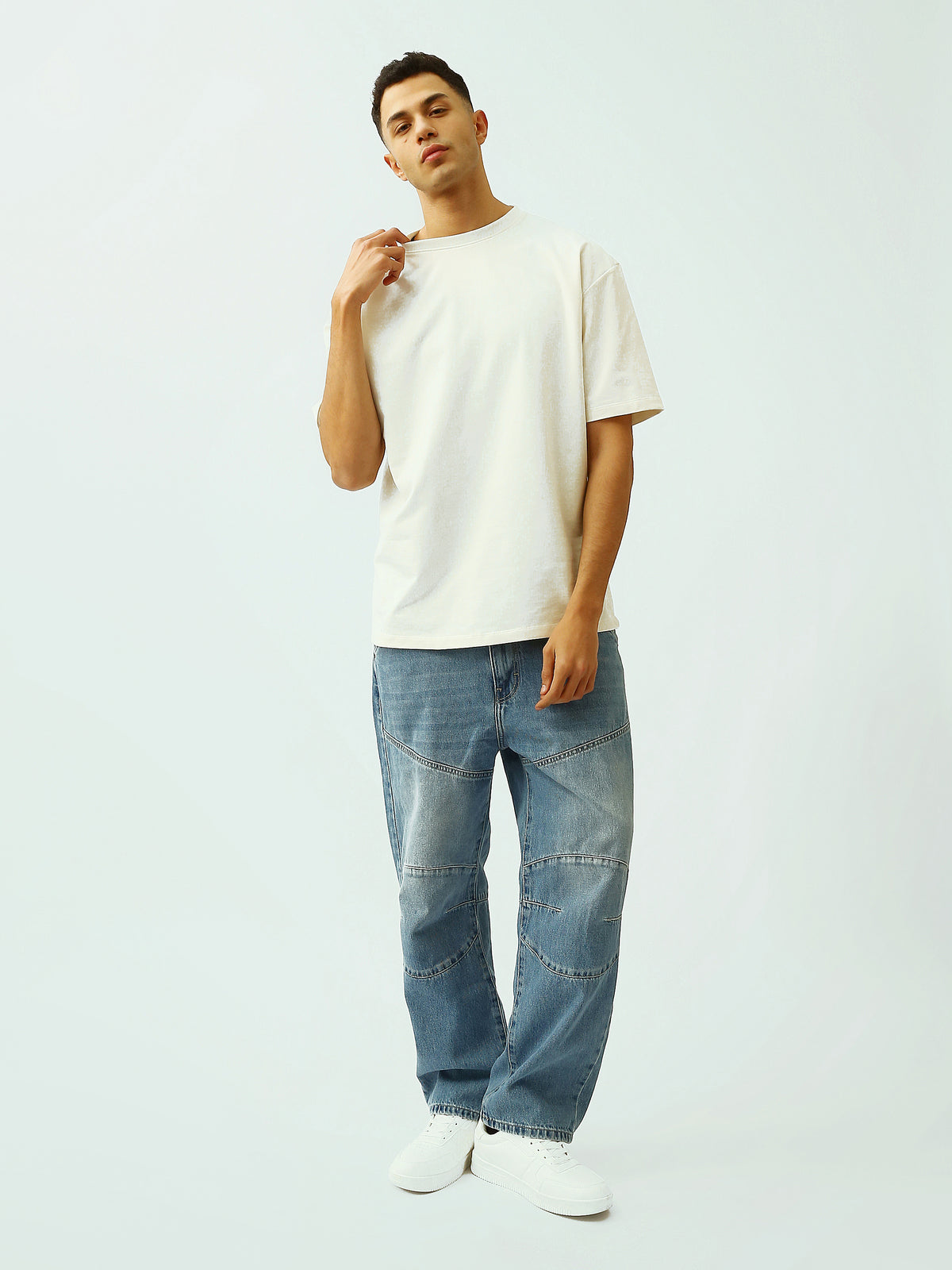 Town Team - Men's Oversized round-neck T-shirts Wine SUMEER MELTON