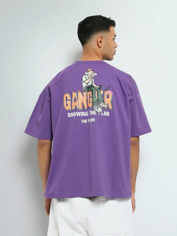 Town Team - Men's Comfort round-neck T-shirts Mauve Cotton Blend
