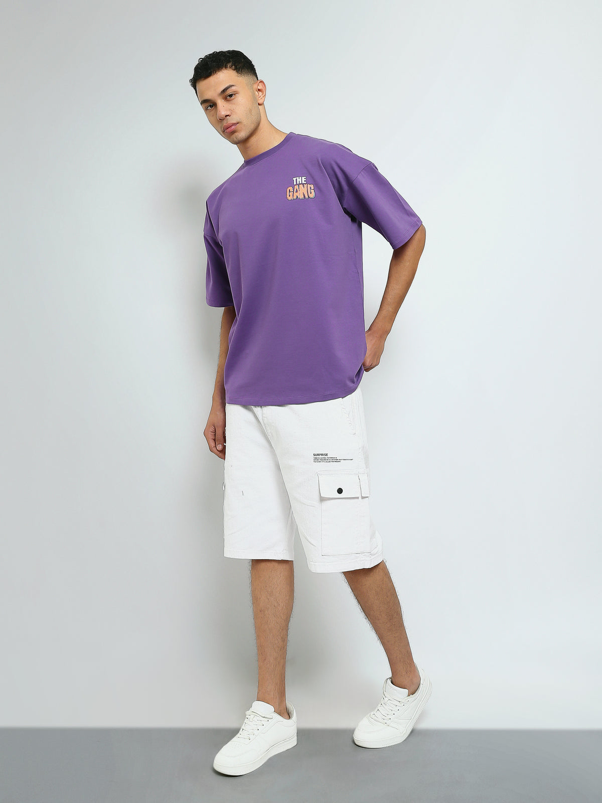 Town Team - Men's Comfort round-neck T-shirts Mauve Cotton Blend