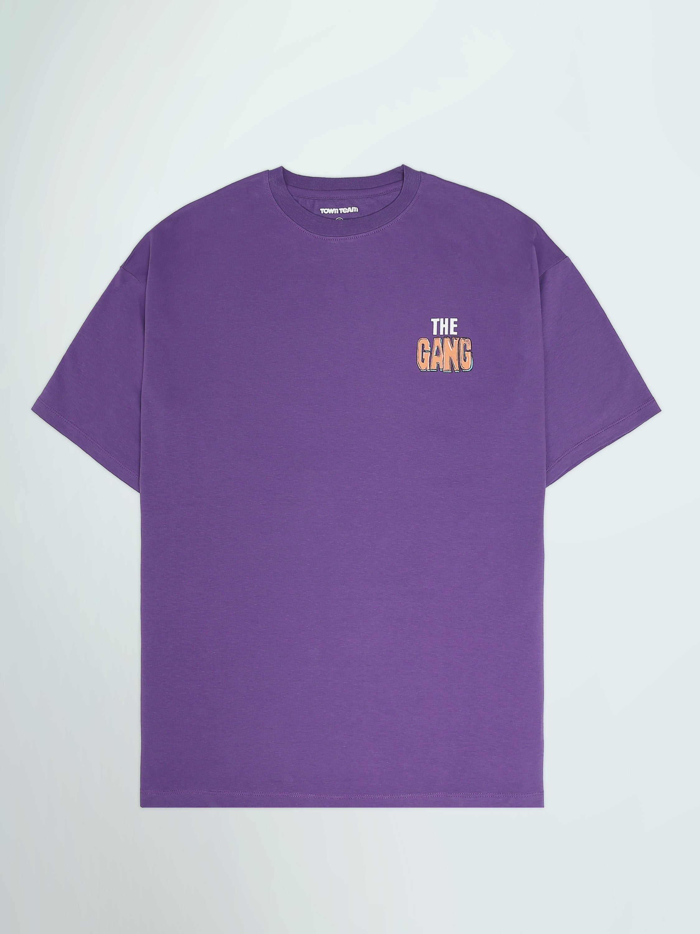 Town Team - Men's Comfort round-neck T-shirts Mauve Cotton Blend