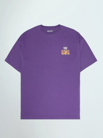 Town Team - Men's Comfort round-neck T-shirts Mauve Cotton Blend