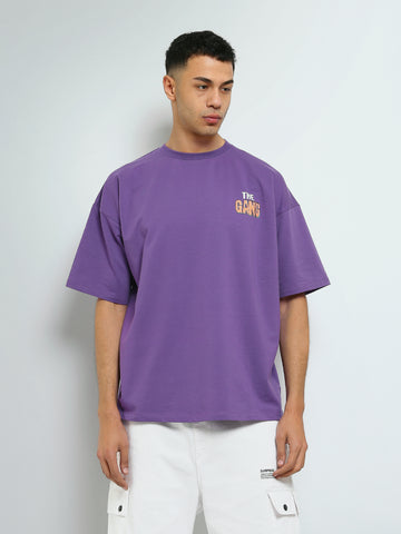 Town Team - Men's Comfort round-neck T-shirts Mauve Cotton Blend