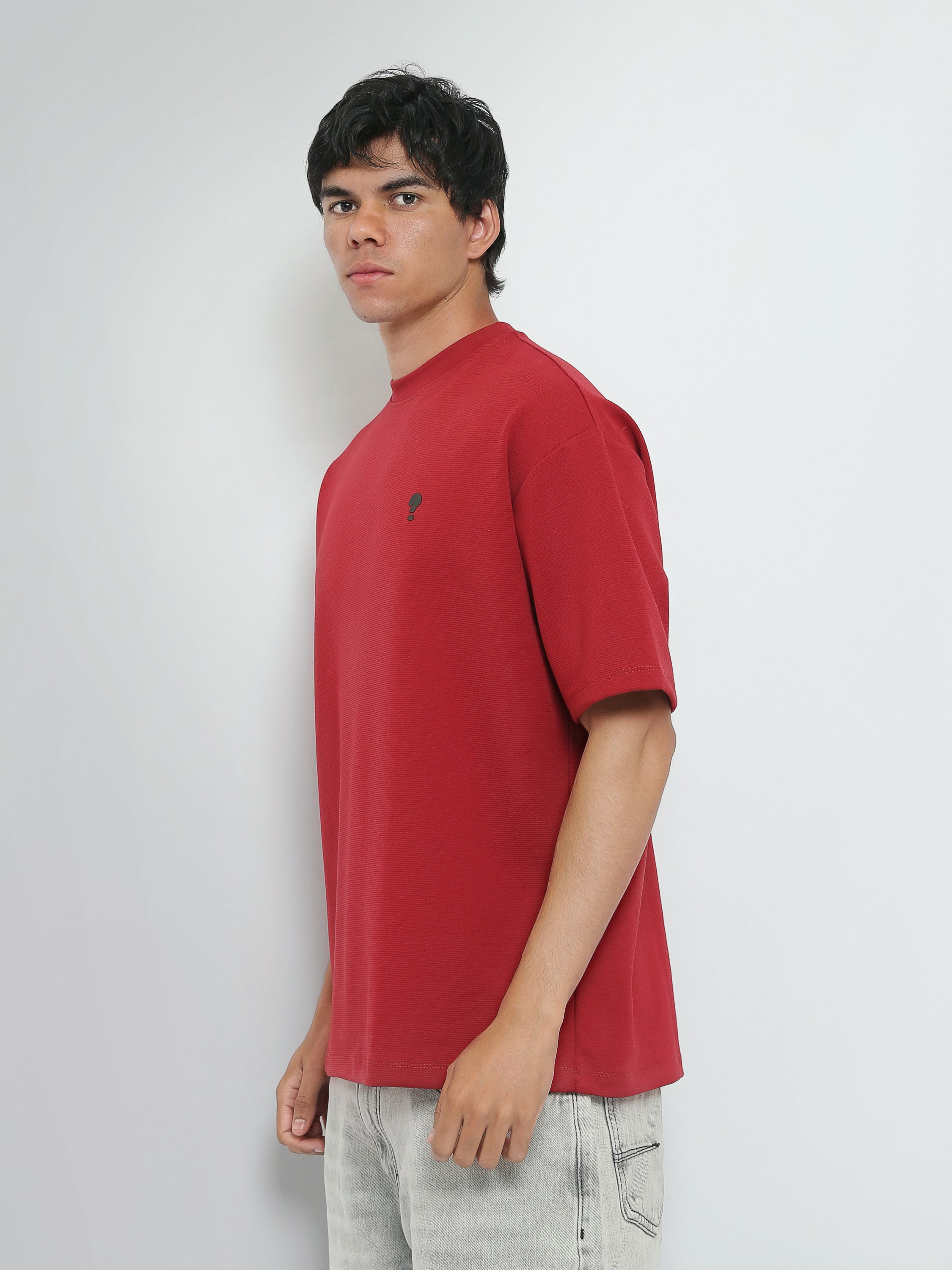 Town Team t-shirts round neck slouchy fit Red